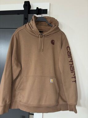 Carhartt Women's Flaxseed Plus Relaxed Fit Midweight Graphic Sleeve Hoodie SZ/3X